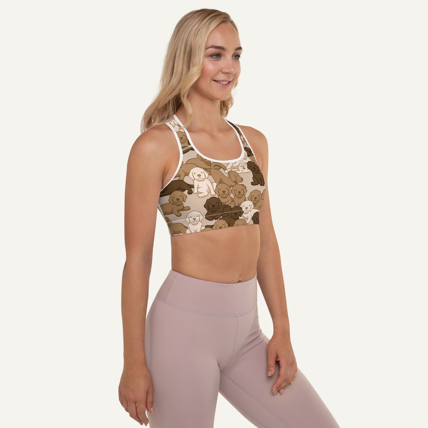 Dogs Camouflage Desert Padded Sports Bra