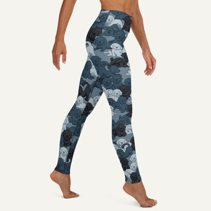 Dogs Camouflage Navy High-Waisted Leggings