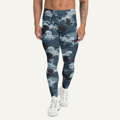 Navy Camo Dog Men's Leggings