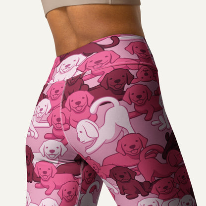 Dogs Camouflage Pink High-Waisted Leggings