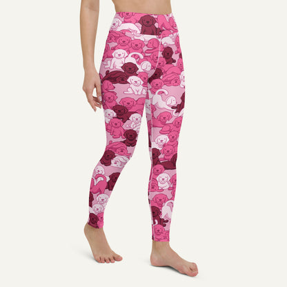 Dogs Camouflage Pink High-Waisted Leggings