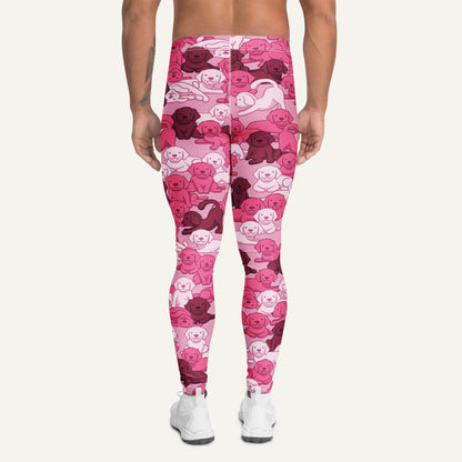Pink Camo Dog Men's Leggings