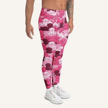 Pink Camo Dog Men's Leggings