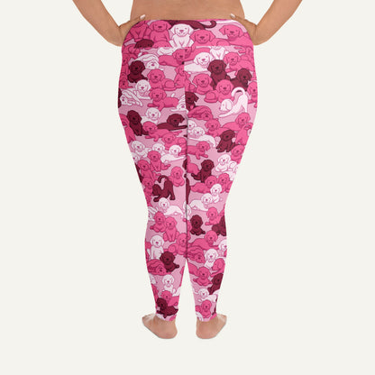 Dogs Camouflage Pink Plus Size Leggings