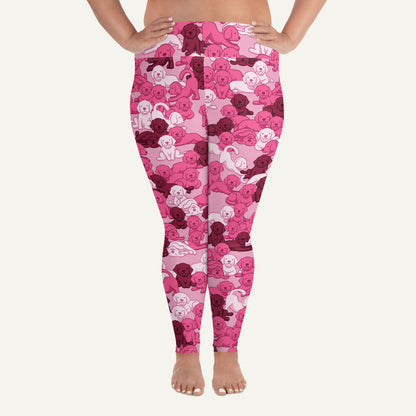 Dogs Camouflage Pink Plus Size Leggings