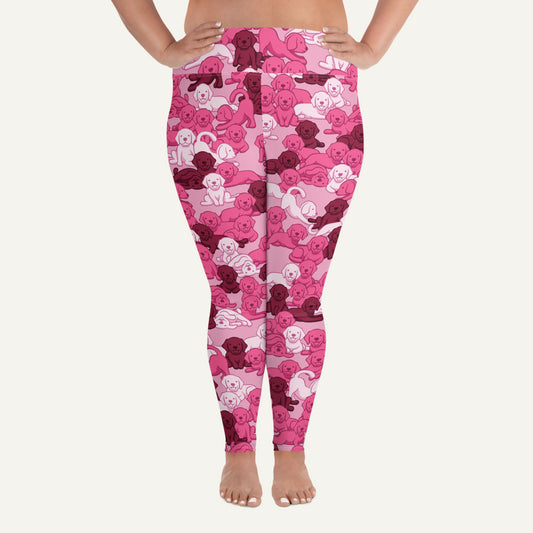 Dogs Camouflage Pink Plus Size Leggings