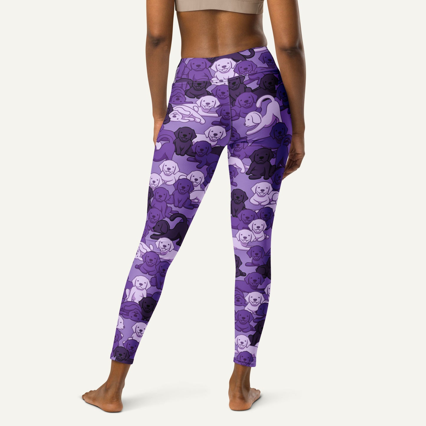 Dogs Camouflage Purple High-Waisted Leggings