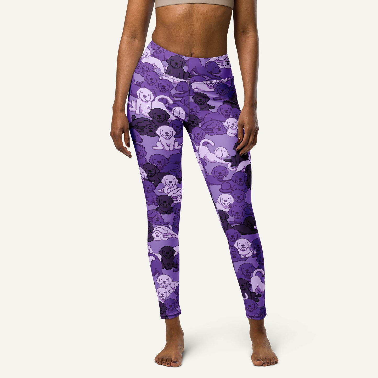 Dogs Camouflage Purple High-Waisted Leggings