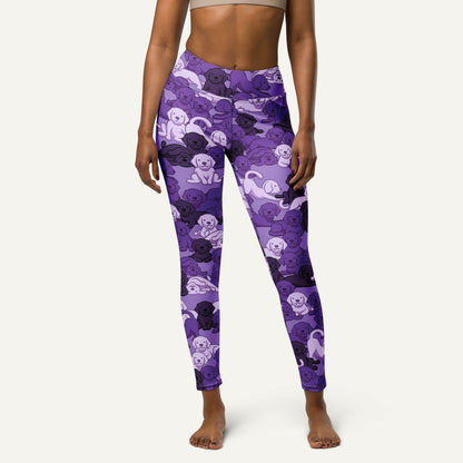 Dogs Camouflage Purple High-Waisted Leggings