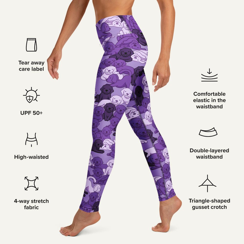 Dogs Camouflage Purple High-Waisted Leggings