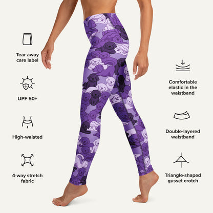 Dogs Camouflage Purple High-Waisted Leggings