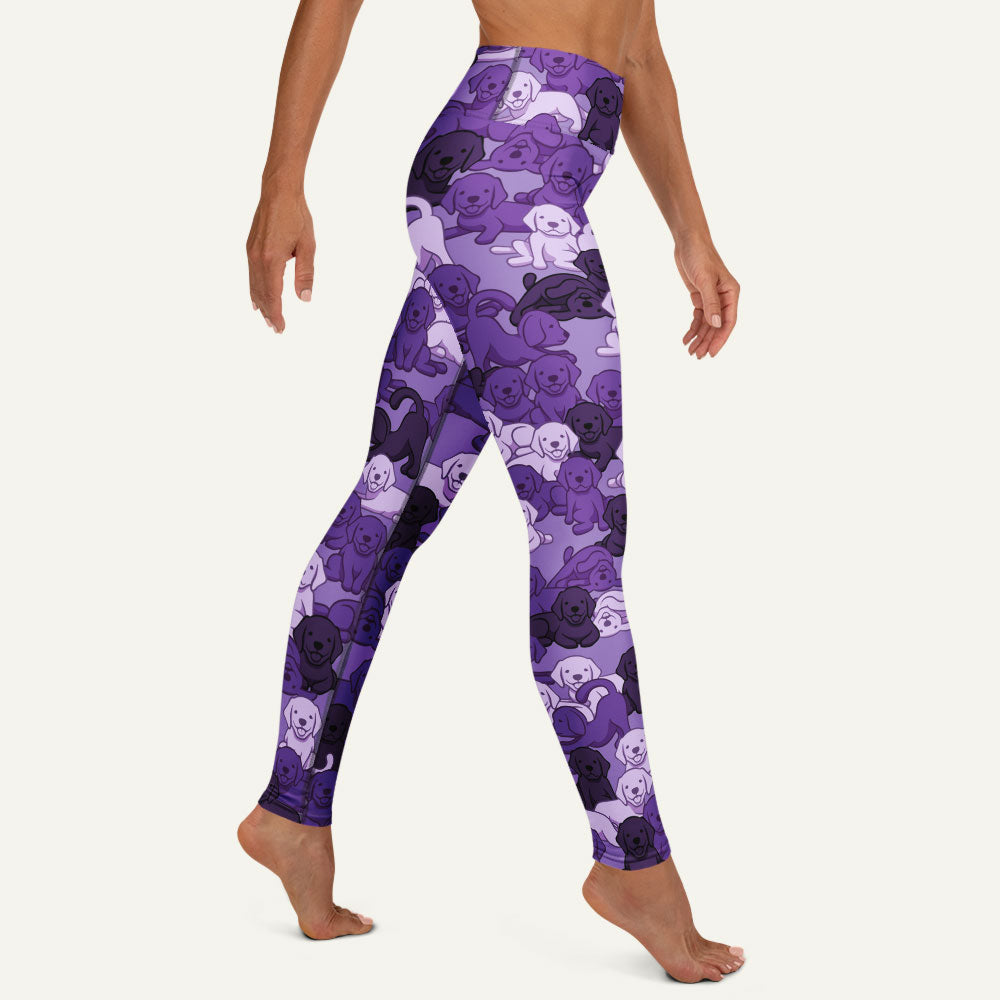 Dogs Camouflage Purple High-Waisted Leggings