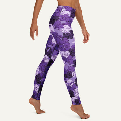 Dogs Camouflage Purple High-Waisted Leggings
