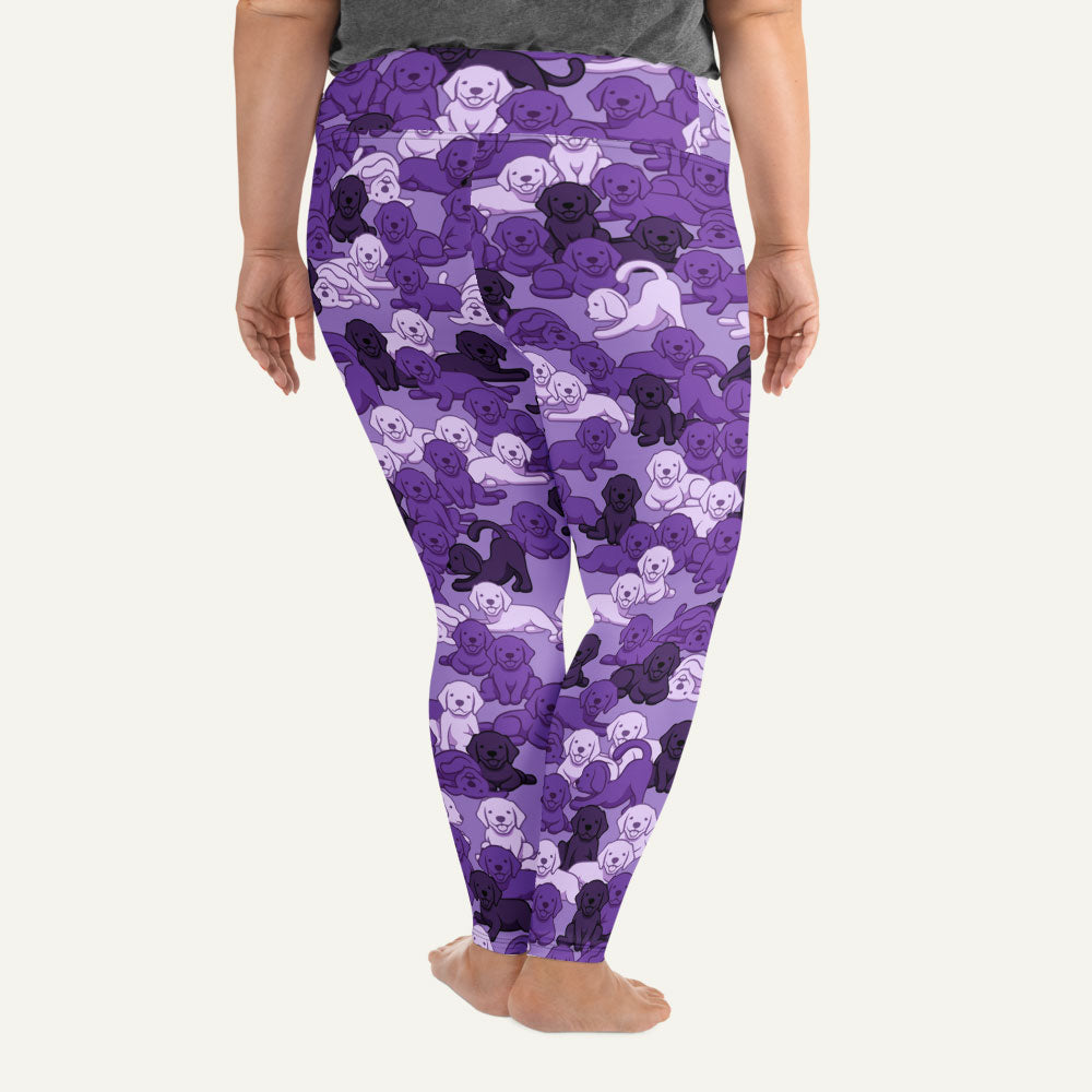 Dogs Camouflage Purple Plus Size Leggings