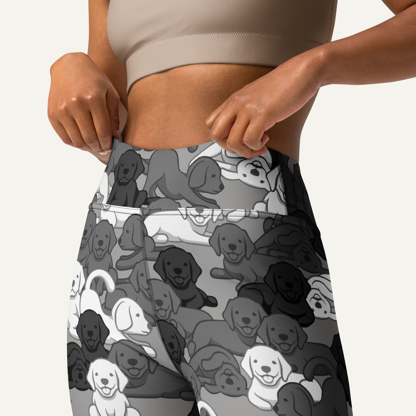 Dogs Camouflage Urban High-Waisted Leggings