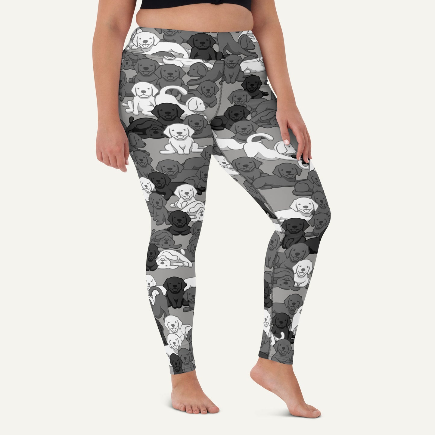 Dogs Camouflage Urban High-Waisted Leggings