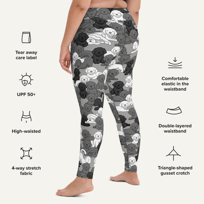 Dogs Camouflage Urban High-Waisted Leggings