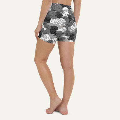 Dogs Camouflage Urban High-Waisted Shorts