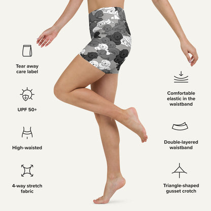 Dogs Camouflage Urban High-Waisted Shorts