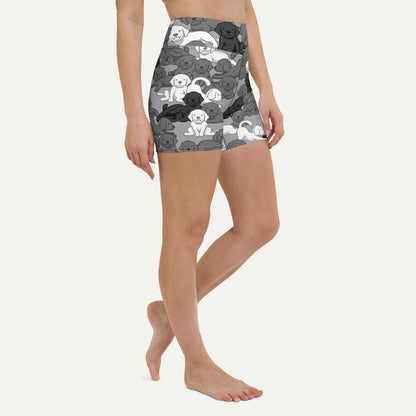 Dogs Camouflage Urban High-Waisted Shorts