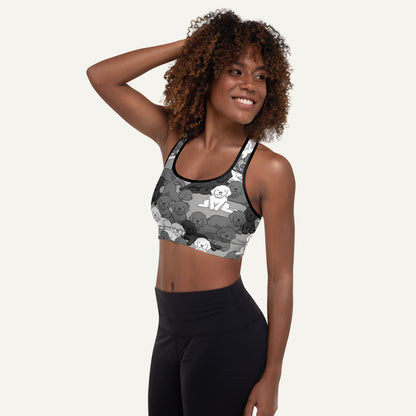 Dogs Camouflage Urban Padded Sports Bra