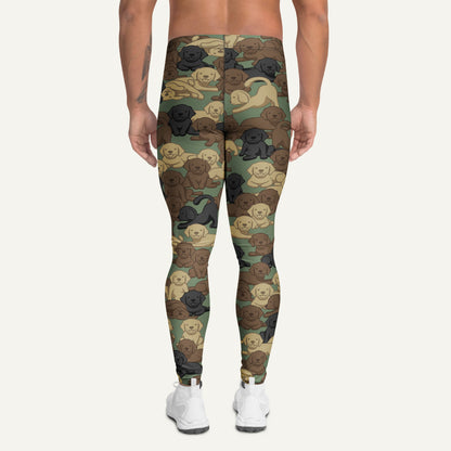 Woodland Camo Dog Men's Leggings