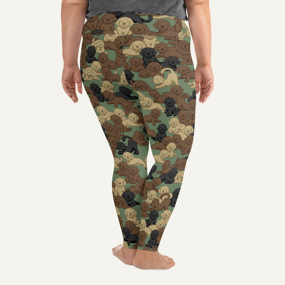 Dogs Camouflage Woodland Plus Size Leggings