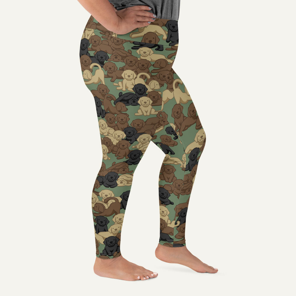 Dogs Camouflage Woodland Plus Size Leggings