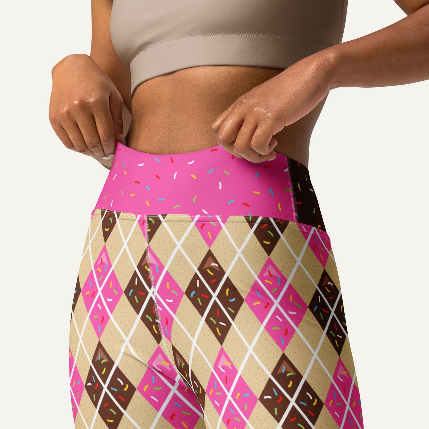 Donut Argyle High-Waisted Leggings