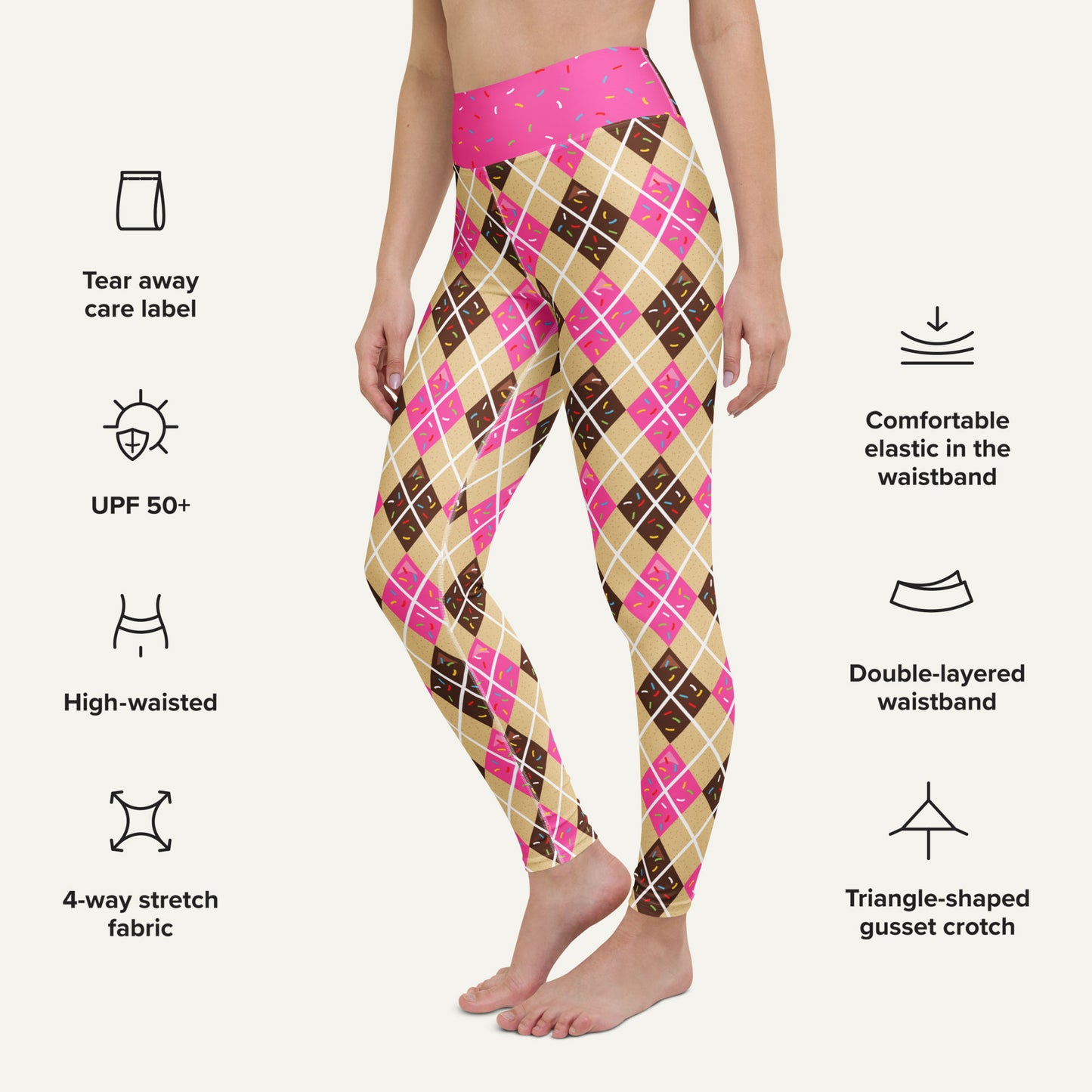 Donut Argyle High-Waisted Leggings