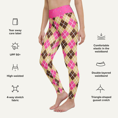 Donut Argyle High-Waisted Leggings