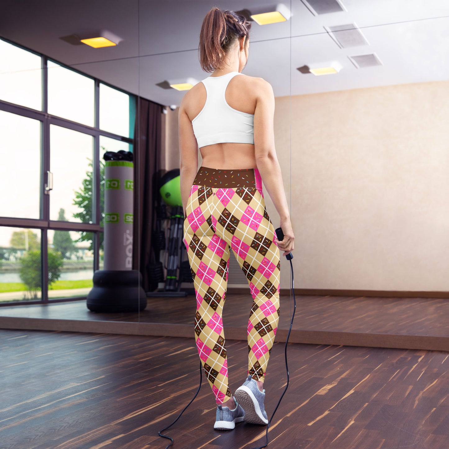 Donut Argyle High-Waisted Leggings