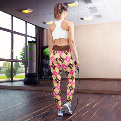 Donut Argyle High-Waisted Leggings