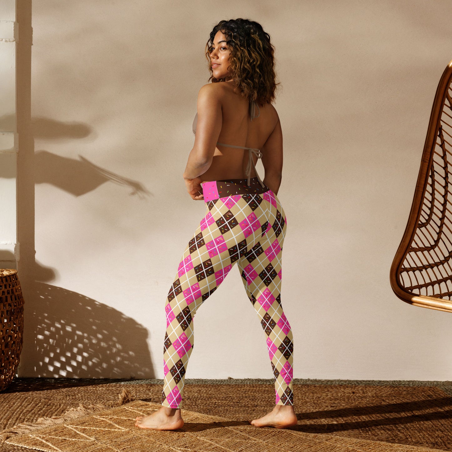 Donut Argyle High-Waisted Leggings