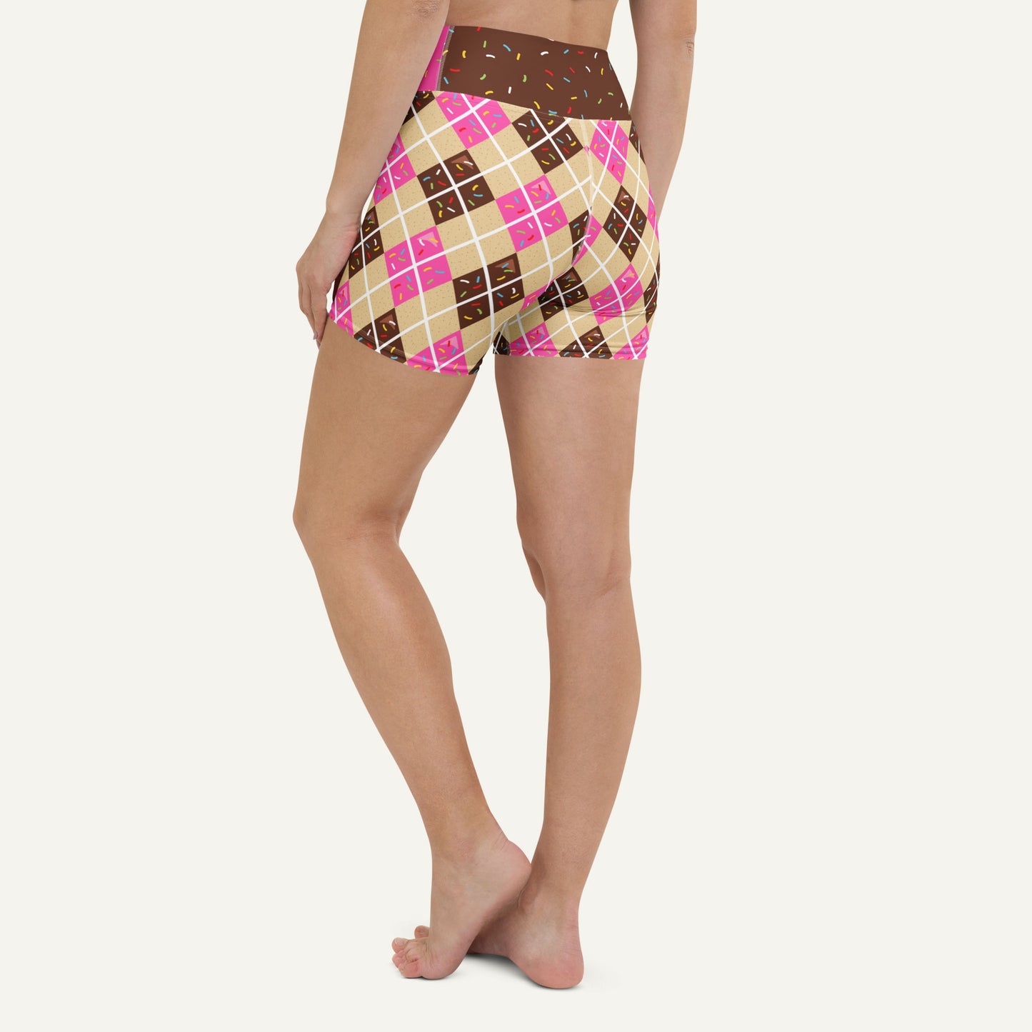 Donut Argyle High-Waisted Shorts