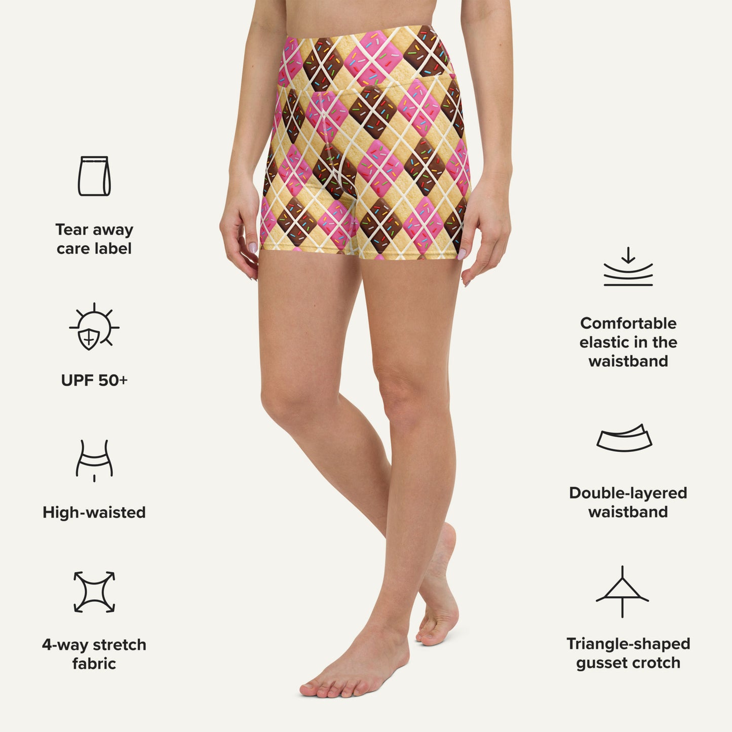 Donut Argyle High-Waisted Shorts