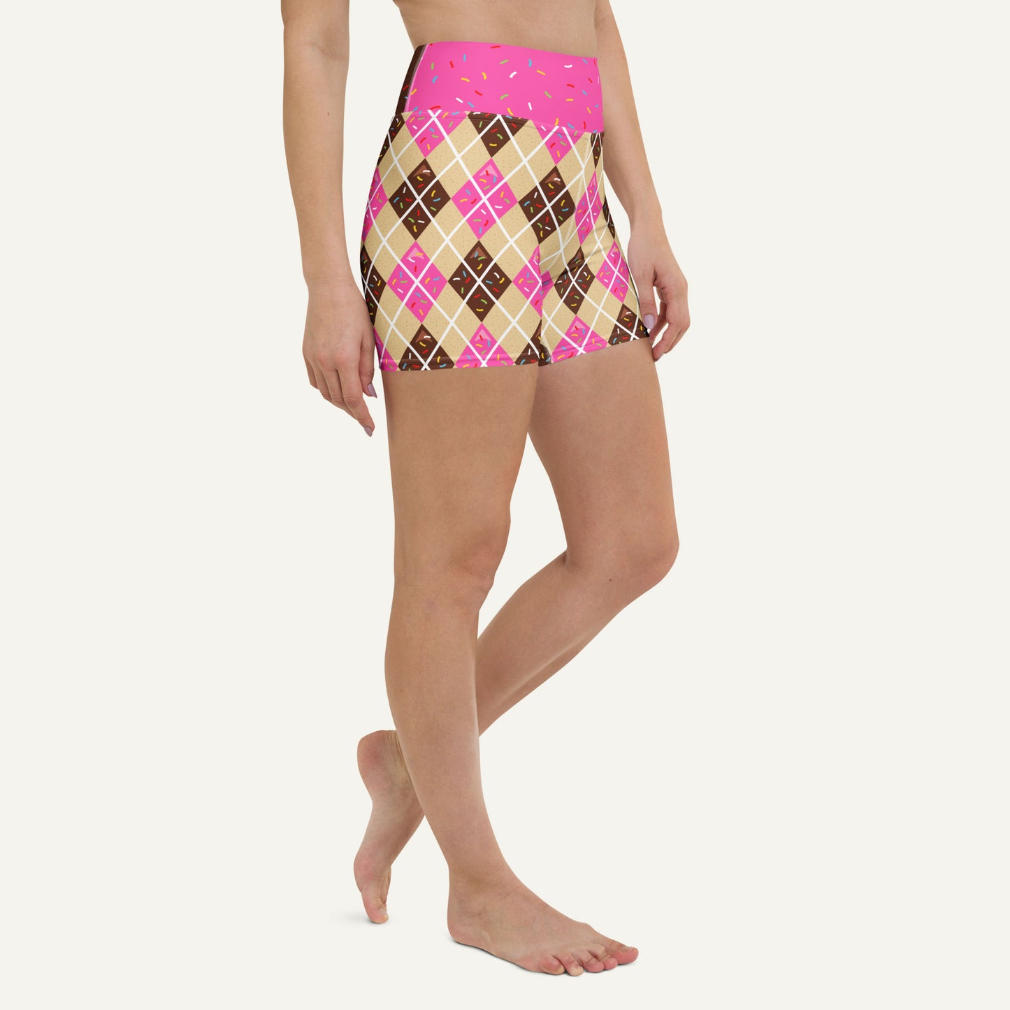 Donut Argyle High-Waisted Shorts