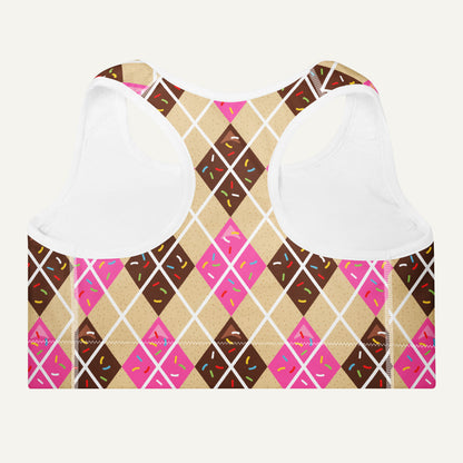 Donut Argyle Padded Sports Bra