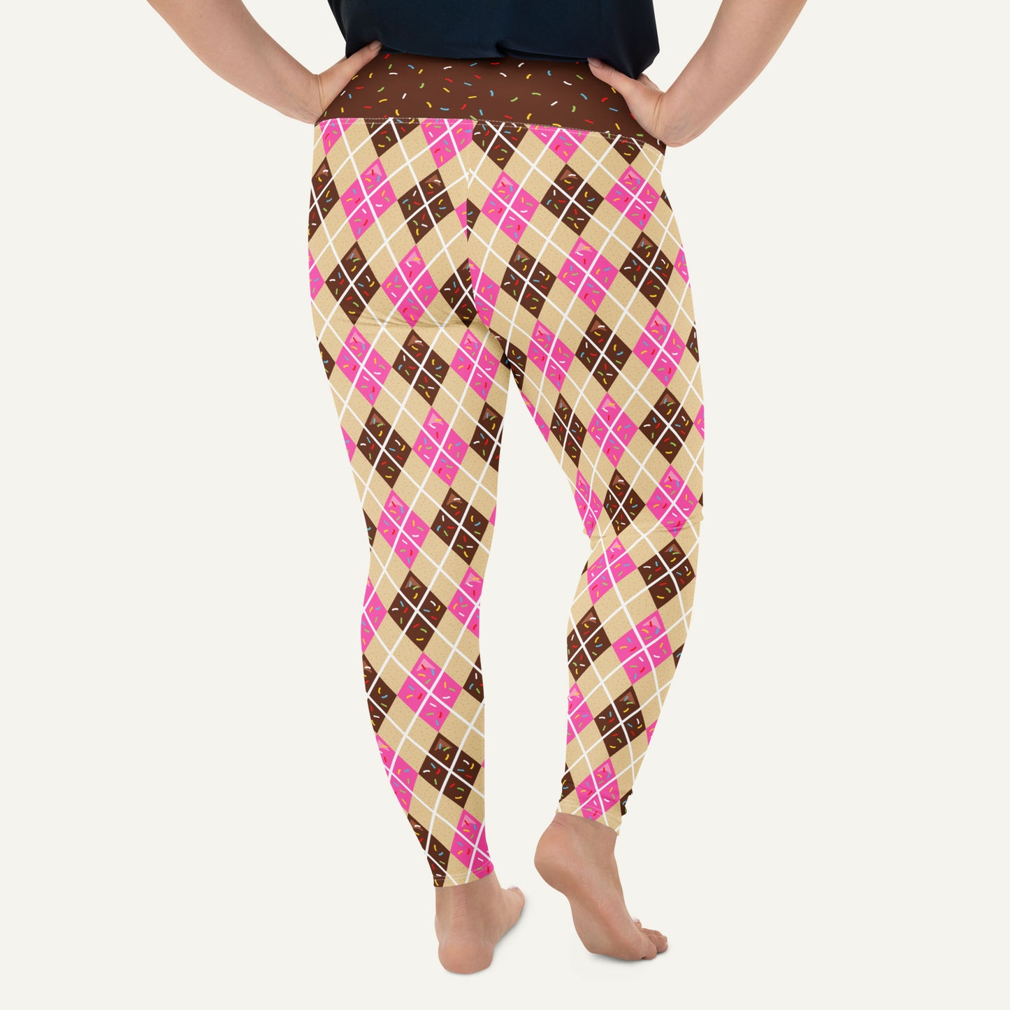 Donut Argyle Plus Size Leggings