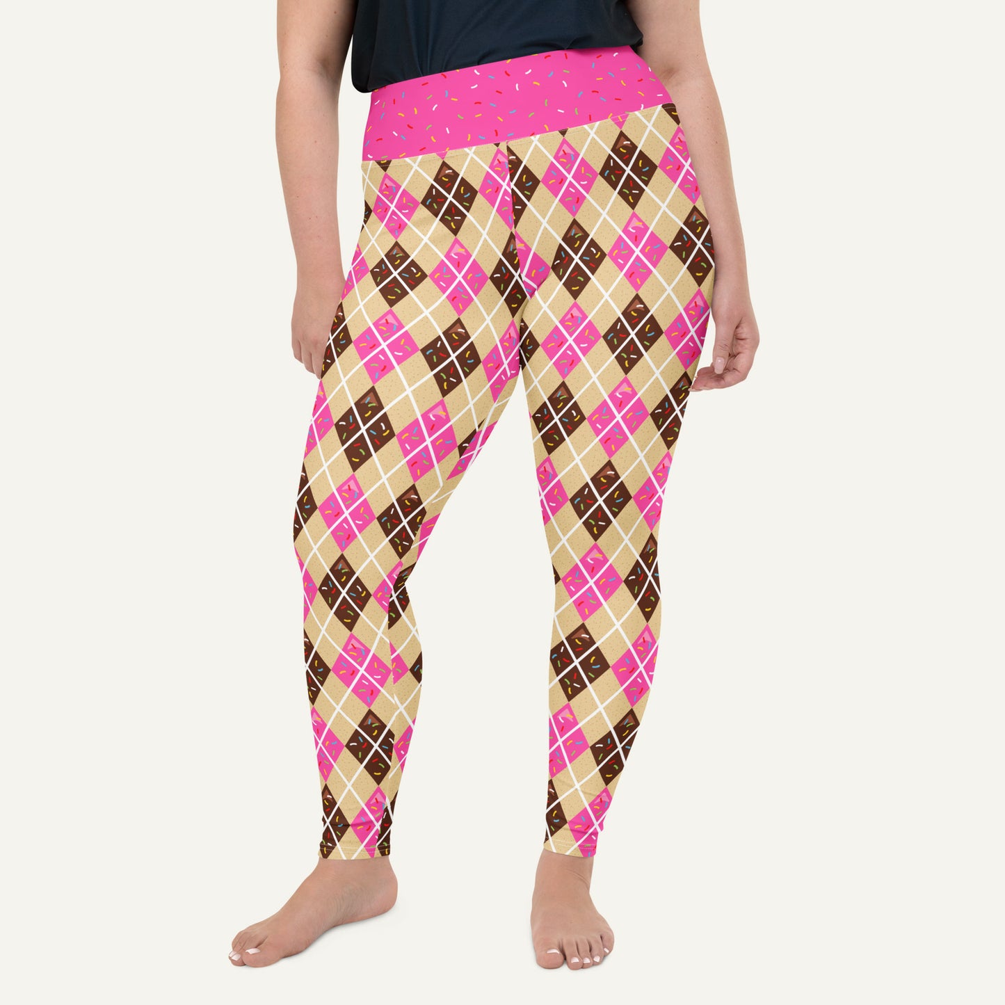 Donut Argyle Plus Size Leggings