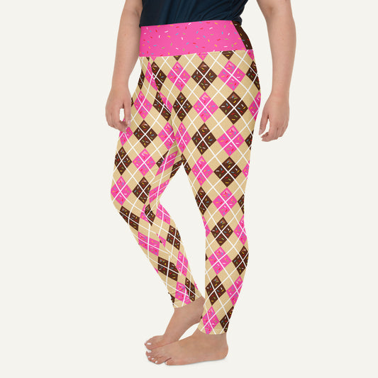 Donut Argyle Plus Size Leggings