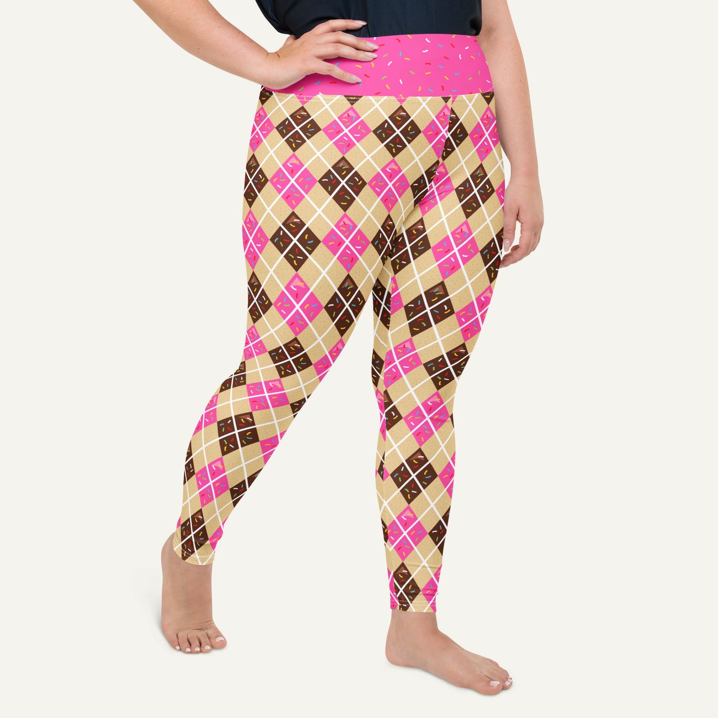 Donut Argyle Plus Size Leggings
