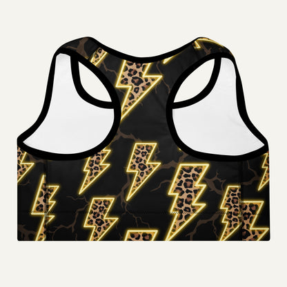 Electric Leopard Padded Sports Bra
