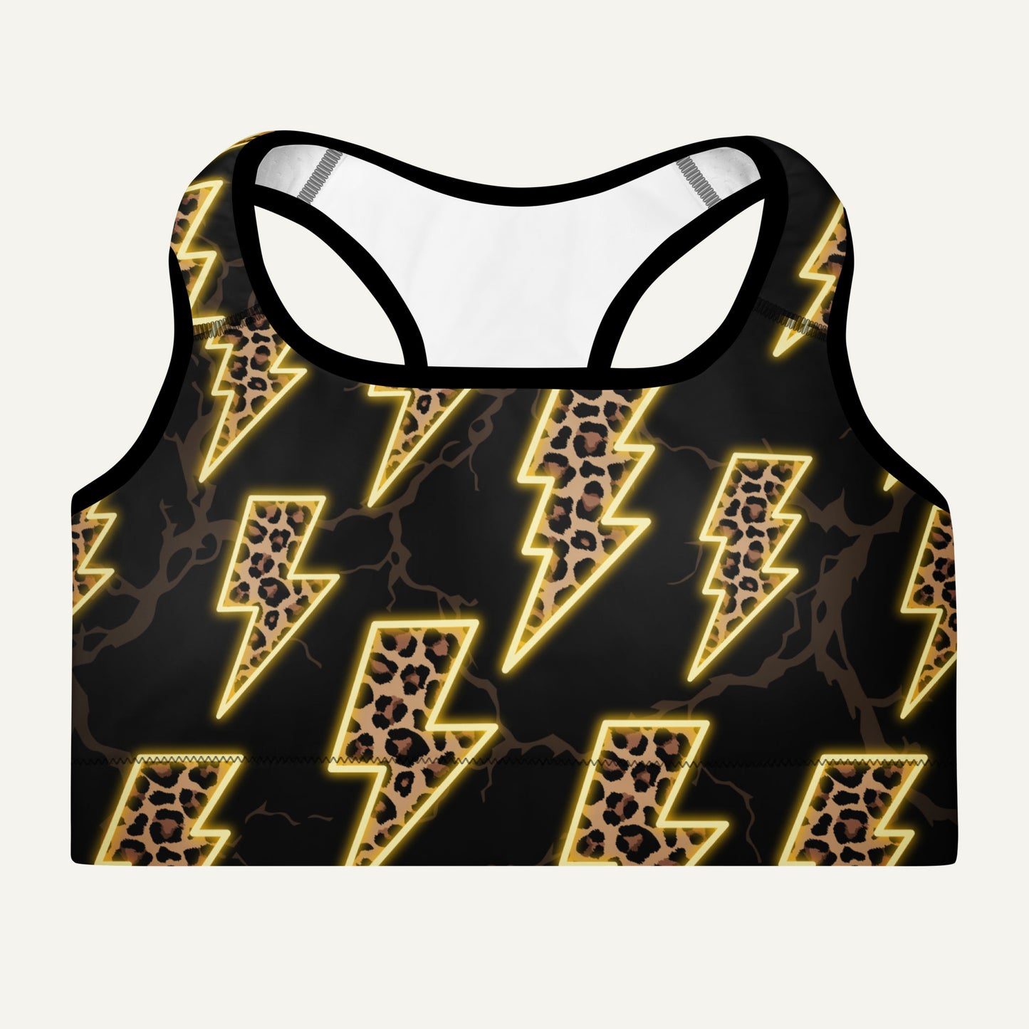 Electric Leopard Padded Sports Bra