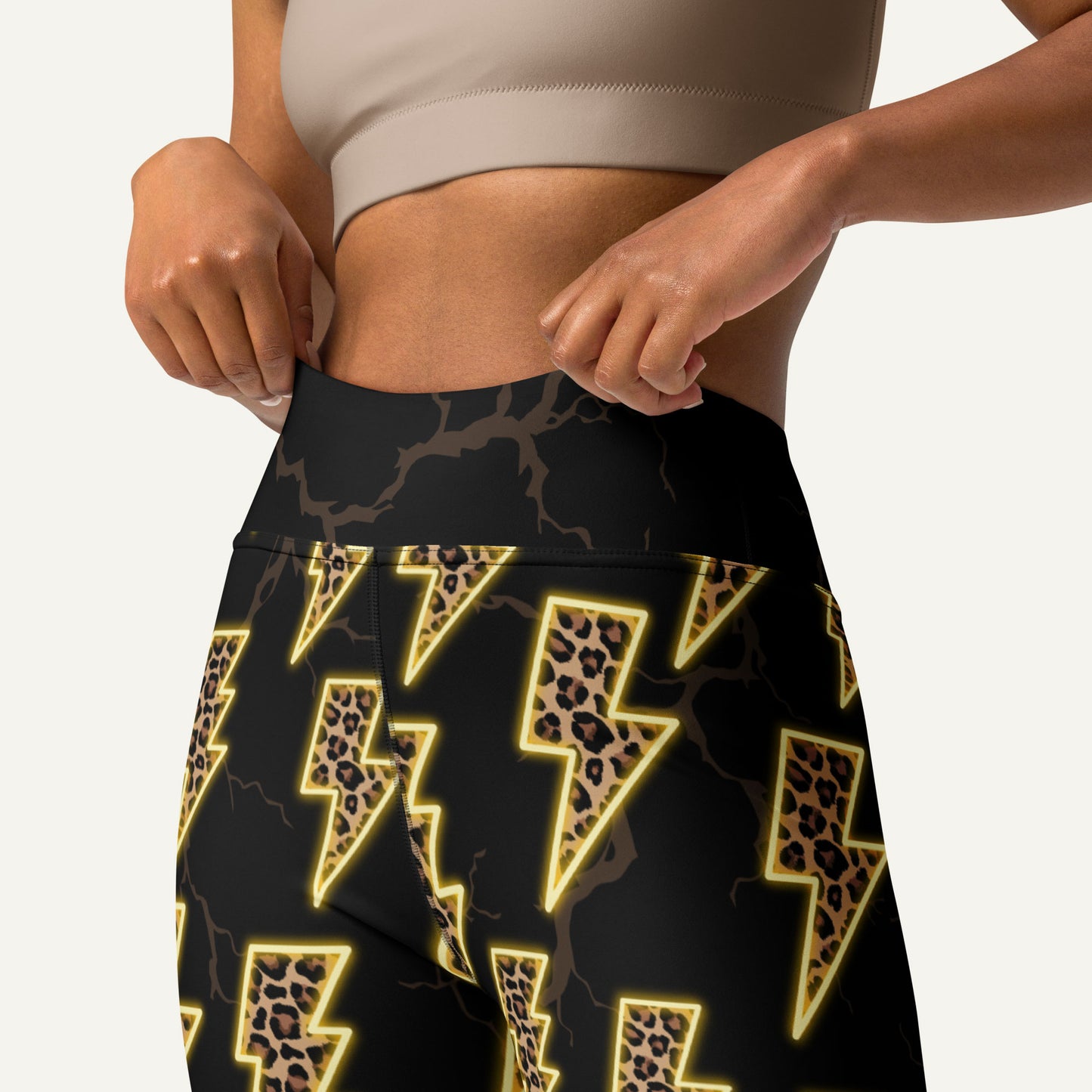 Electric Leopard High-Waisted Leggings