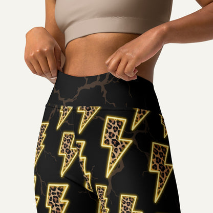 Electric Leopard High-Waisted Leggings