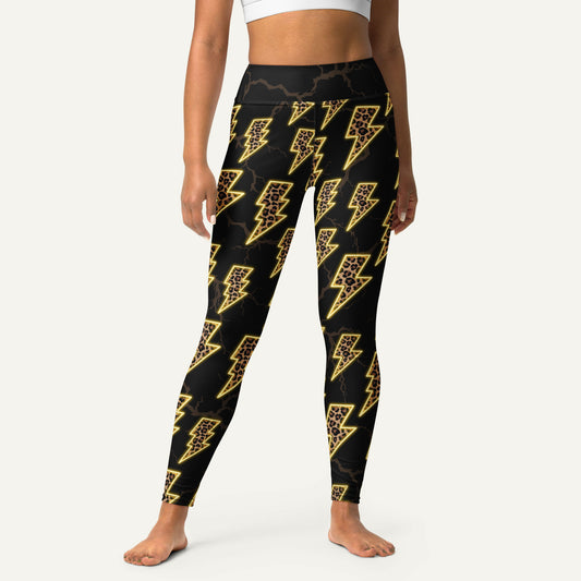 Electric Leopard High-Waisted Leggings