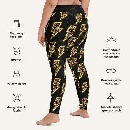 Electric Leopard High-Waisted Leggings