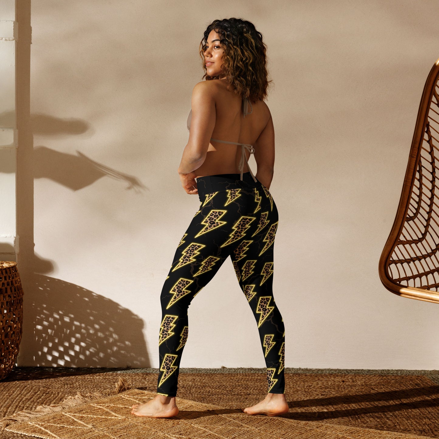 Electric Leopard High-Waisted Leggings