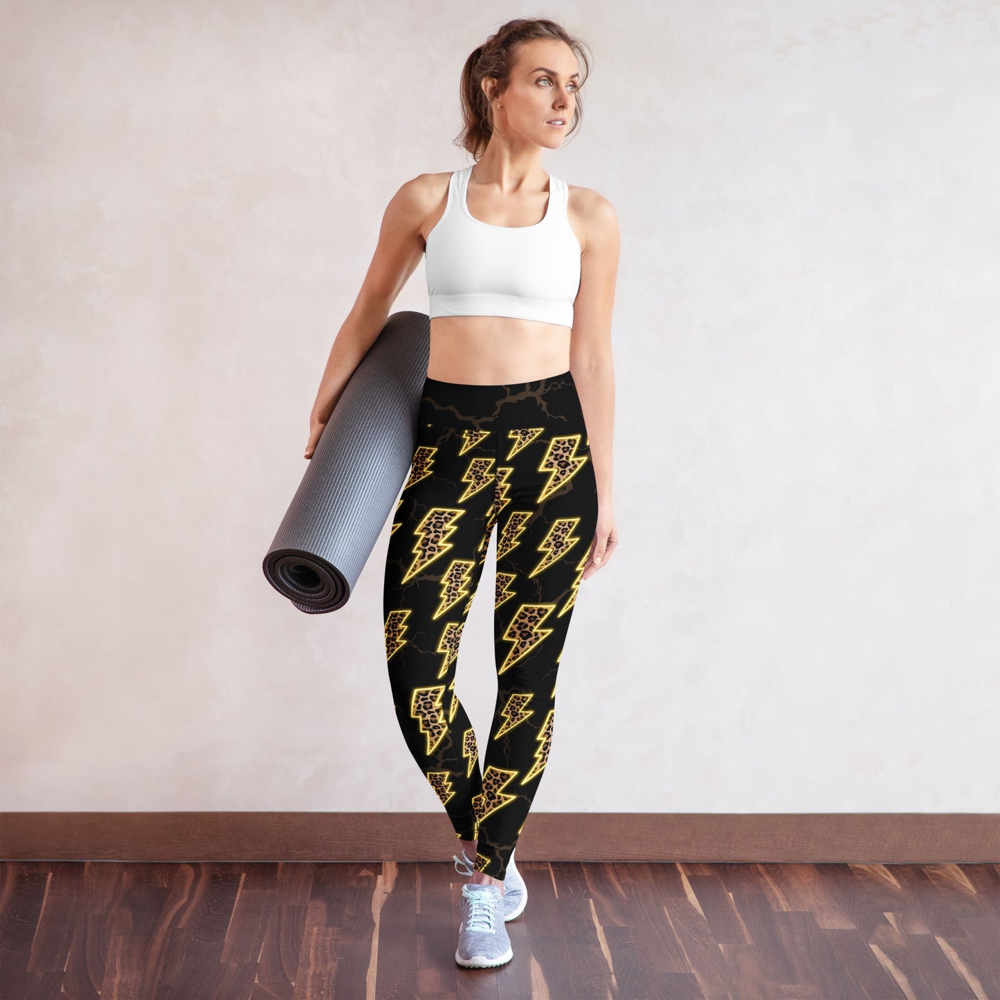 Electric Leopard High-Waisted Leggings
